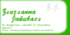 zsuzsanna jakubacs business card